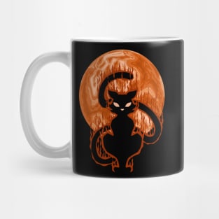 Black Cat in the Moon Mug